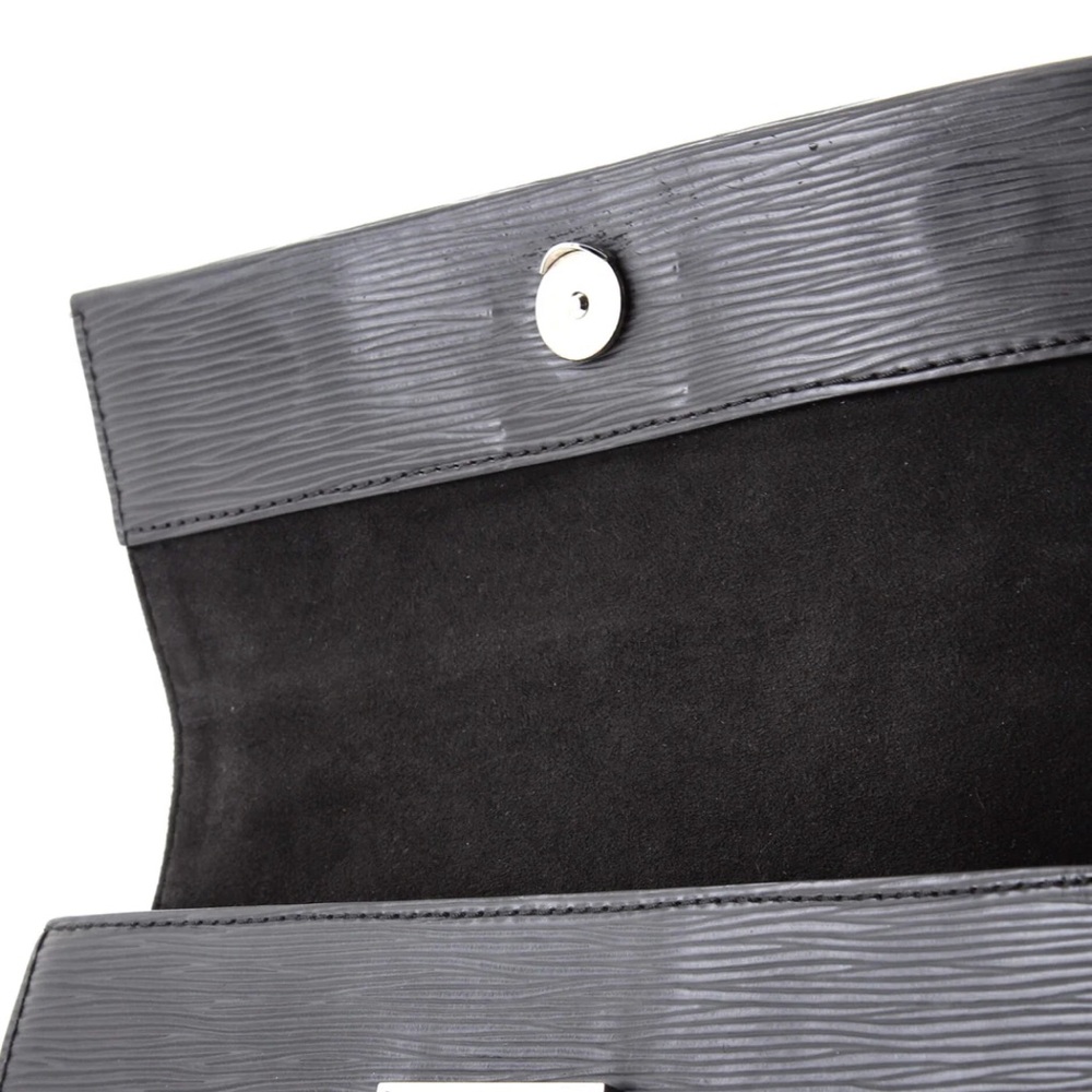 Louis Vuitton Cluny Top Handle Bag Epi Leather BB Black Handbag - Picture 10 of 11